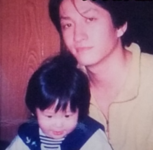兼近大樹(かねちー)と、かねちーによく似ているイケメンのお父さんの昔の写真